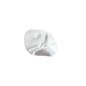 Support téléphone en métal liquide irrégulier avec texture lave argentée et gravure
