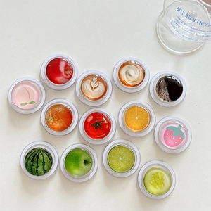 Set of 13 colorful 3D fruit and coffee patterned magnetic phone grip socket stands