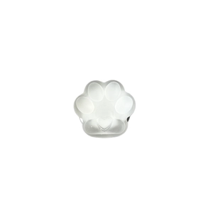 Minimalist transparent cat paw phone socket holder with heart pattern and matte finish