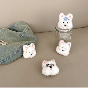 Cute cartoon plush puppy phone grip collection with four different character designs