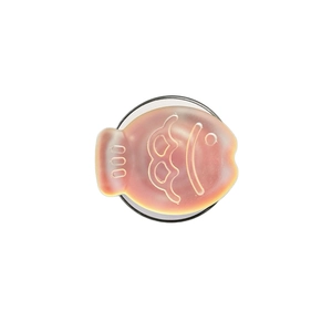 Magnetic fish phone grip stand with laser colorful resin and amber gradient finish