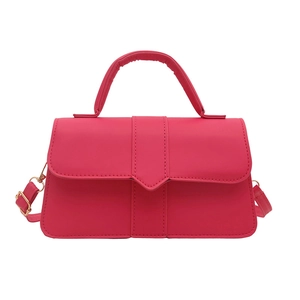 Rose pinke Baguette-Tasche im französischen Stil mit Schultergurt und Handgriff