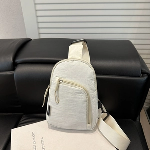 Sac De Poitrine En Nylon De Mode De Style Japonais Et Coréen Pour Hommes Femmes Sac À Bandoulière Décontracté Léger Petit Sac Bandoulière