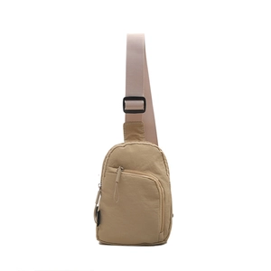Borsa a tracolla minimalista in nylon kaki con tracolla regolabile per viaggi esterni