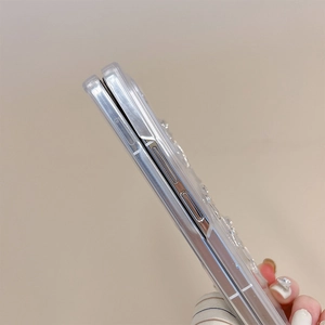 Detail showing precise side cutouts and slim fit for Samsung Galaxy Z Fold flip case