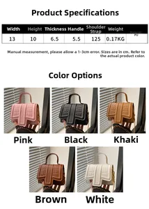 Detailed specifications and multi-color options for this trendy stone pattern mini bag