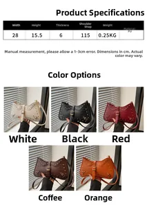 Detailed size chart and multi-color selection for the crocodile pattern baguette bag