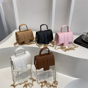 Trendy Μίνι Τετράγωνη Τσάντα με Μοτίβο Πέτρας για Γυναίκες PU Δέρμα Μόδα Μεταλλική Αλυσίδα Τσάντα Ώμου Χιαστί Μικρή Τσάντα Χειρός