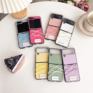 Elegante faltbare Handyhüllen in Pastelltönen mit Schleife für Z Flip und P50 Pocket