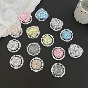 Magnetische glittertelefoonhouder in hart- en ronde vormen met kleurrijke pailletten