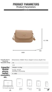 Guide détaillé des tailles et de la capacité pour ce sac à bandoulière beige chic