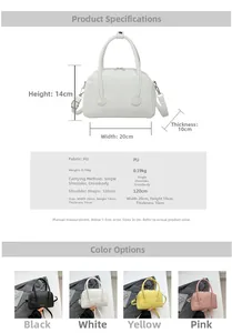Guide des tailles et options de couleurs pour le grand sac à main en cuir grainé chic