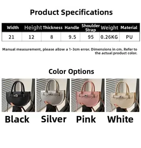 Guide des tailles du sac à main avec dimensions détaillées et informations matières