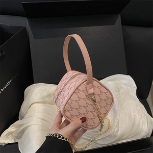 Pink Monogram Handbag with gold chain strap in a premium gift box presentation