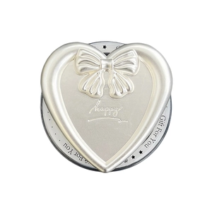 Silver heart bow magnetic phone stand with Happy engraving and Gift For You base