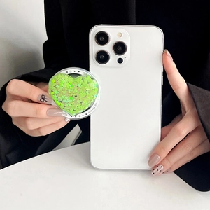Detail of green glitter heart magnetic phone socket holder with Gift For You text