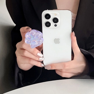 Support de téléphone patte de chat laser iridescent muni d'un support extensible pratique