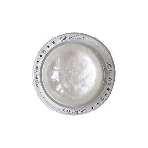 Minimalist crystal ball MagSafe phone socket with iridescent white glitter finish