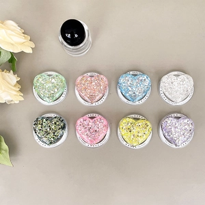 Glitter heart phone grip stand with Magsafe magnetic back and Griptok socket