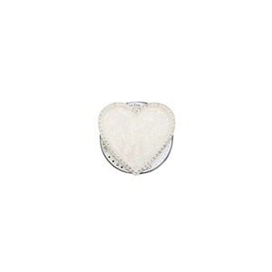 White marble heart phone grip with sparkling rhinestones on a minimalist white background