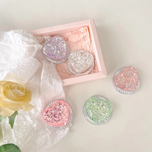 Glitter heart-shaped MagSafe phone socket stand in five vibrant colors for women