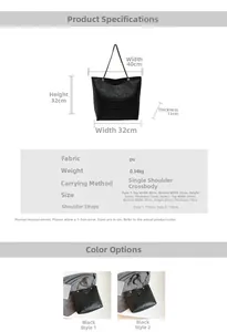 Detailed size comparison and specifications for black crocodile pattern tote bag