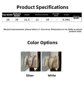 Detailed size specifications for the butterfly print shoulder bag with exact dimensions