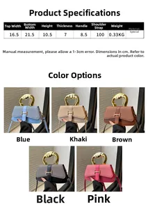 Size chart showing dimensions and weight for the stylish h-logo textured box handbag