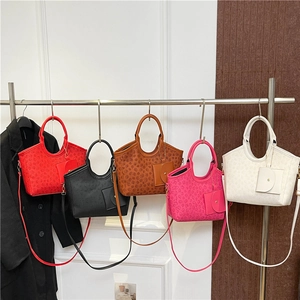Women PU Leather Clover Embossed Tote Bag Large Capacity Handbag With Mini Pouch Retro Fashion Crossbody Bag
