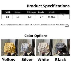Comparison showing four colors of the heart-shaped quilted PU leather chain backpack