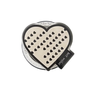 Magnetic MagSafe phone socket with black heart pattern and Best Wishes greeting