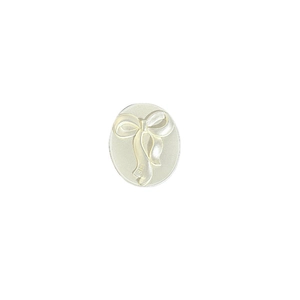 Metallic silver bow phone grip with pearl luster finish and S925 sterling silver stamp