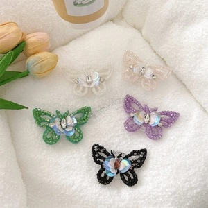 Sparkling butterfly phone grips set in white pink green purple and black finishes