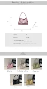Detaillierte Größentabelle und Farbauswahl für minimalistische Shopper-Taschen