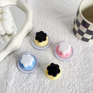 Flower shaped magnetic phone socket stand in jelly cream colors for MagSafe compatible devices