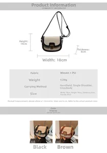 Detailed saddle bag size guide showing 18x14x6cm dimensions and light 0.25kg weight
