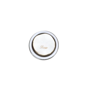 Magnetic camellia phone grip with pearl white enamel and golden Love lettering