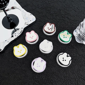 Support De Téléphone Portable Extensible Magnétique Miroir Forme Lapin Mignon Style Ins Dessin Animé Universel Support De Bureau