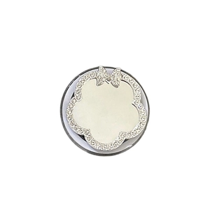 Magnetic MagSafe flower mirror phone grip holder with rhinestones and ribbon