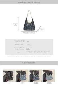 Size specifications and multi-color options for large capacity bow tote shoulder bag