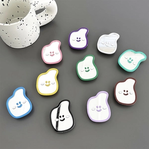 Cloud-shaped mirror phone sockets with cute smiles in colorful candy-toned frames
