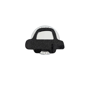 Glittery car-shaped telescopic phone grip stand with a sparkling black starry sky finish