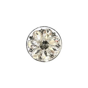 Floral magnetic MagSafe phone grip with grey gemstone and crystal petals on white background