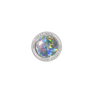 Magnetic laser heart phone grip with holographic glass finish and Gift For You engraving