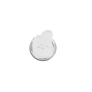 Minimalist banana-shaped phone socket grip with 'Gift For You' circular base detail