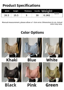 Size specifications of a pleated striped tote bag with detailed product measurements