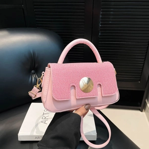 Sac À Épaule Femme Cuir PU Texture Tissée Boucle Métallique Ronde Poignée Supérieure Mode Rétro Sac À Main Bandoulière