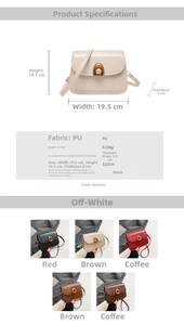 Detailed size specifications and color options for the oil wax leather saddle bag