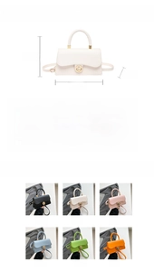 Tableau des tailles et options multicolores pour le sac à main carré minimaliste en PU