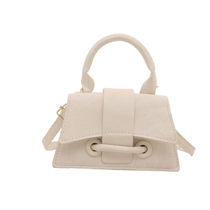 Minimalist cream-white crossbody handbag with marble-textured finish and oversized top handle